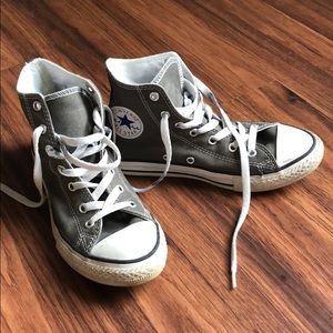 Gray High top Converse youth size 3